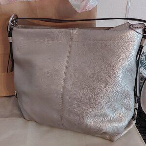 Coach silver convertible shoulder/crossbody purse